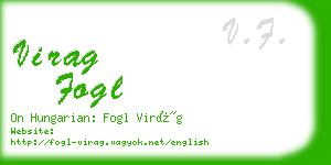 virag fogl business card